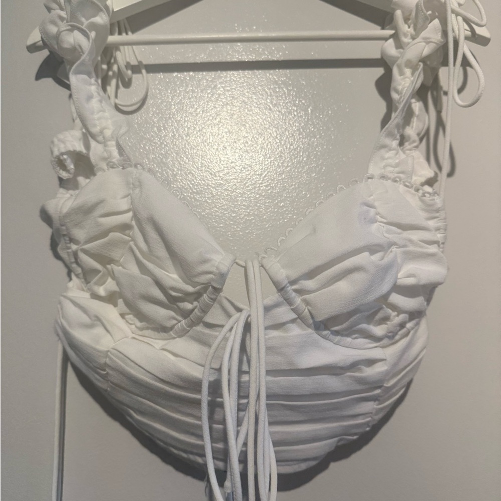 Emory Park White Fabric Detail corset